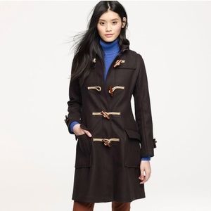 J. Crew Black Convertible Toggle Wool Coat